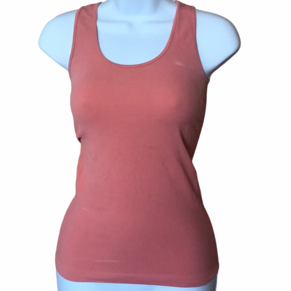 🔥Coral Ribbed U-Neck Tank Top - M